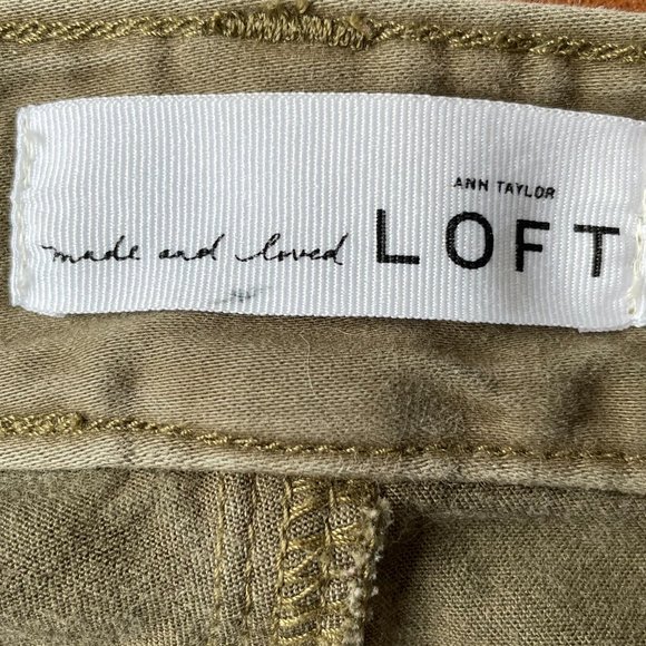 Ann Taylor LOFT Khaki Leggings Soft Denim Skinny Jeans - Picture 6 of 10